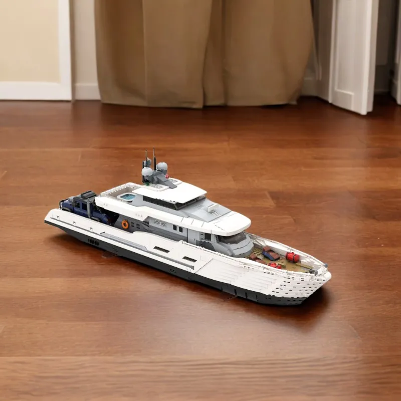 Model Kit Yacht - 4367-delige witte Moc Explorer jacht luxe