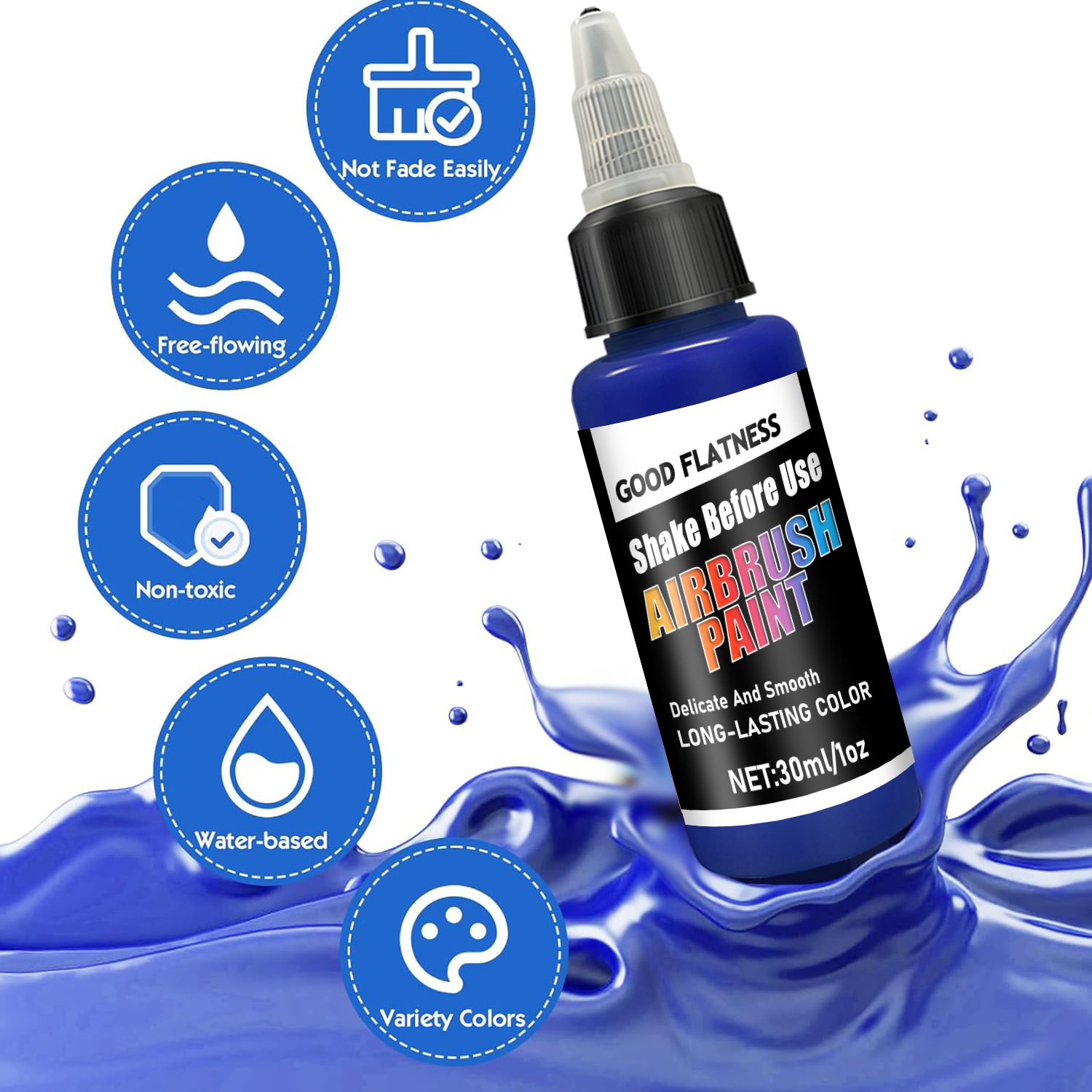 Airbrush-set met 12 kleuren ac - Paint Model Kit recensie en prijs